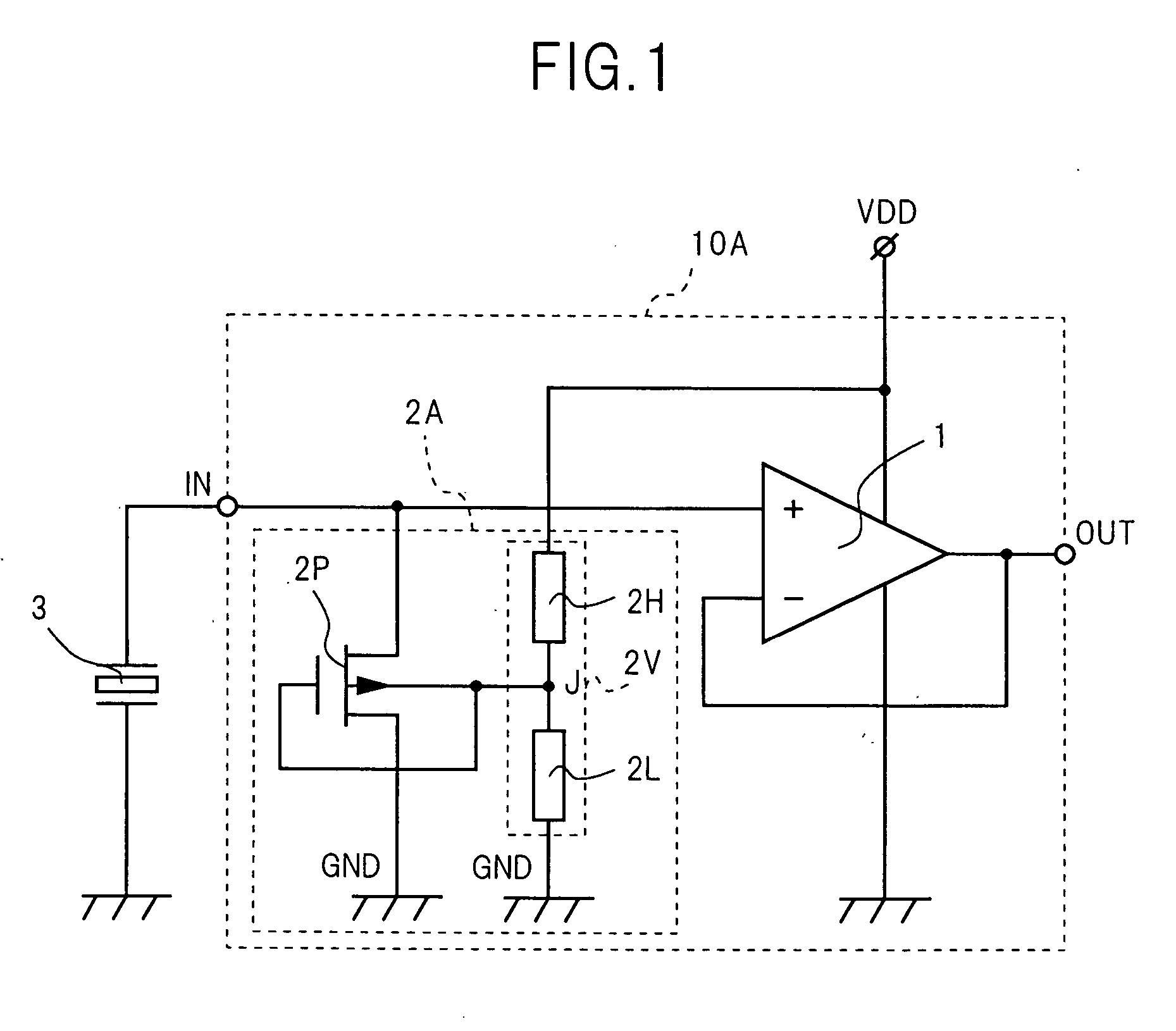 Amplification device with a bias circuit