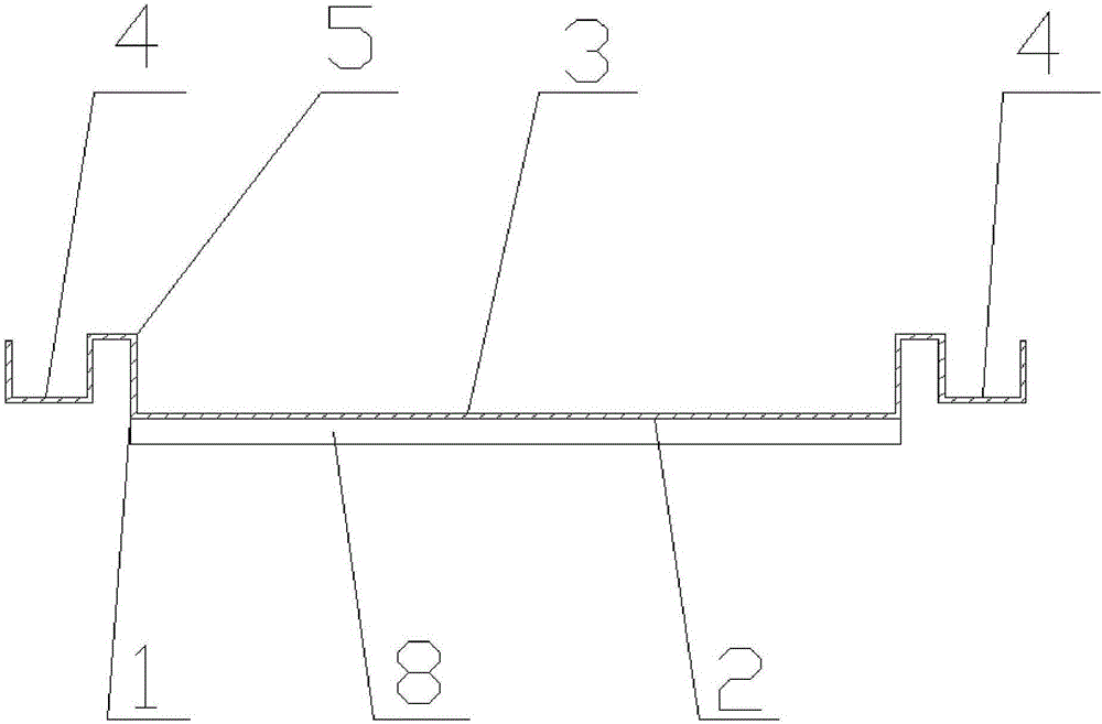 Pre-buried box structure, door body used for refrigerator and refrigerator