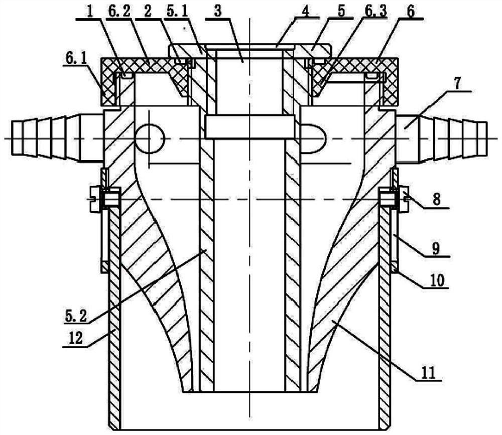 Double air flow structure partial dry underwater robot welding miniature drainage cover