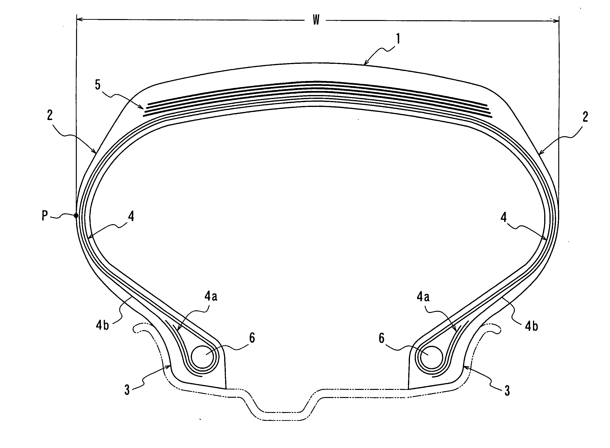 Pneumatic radial tire for airplane