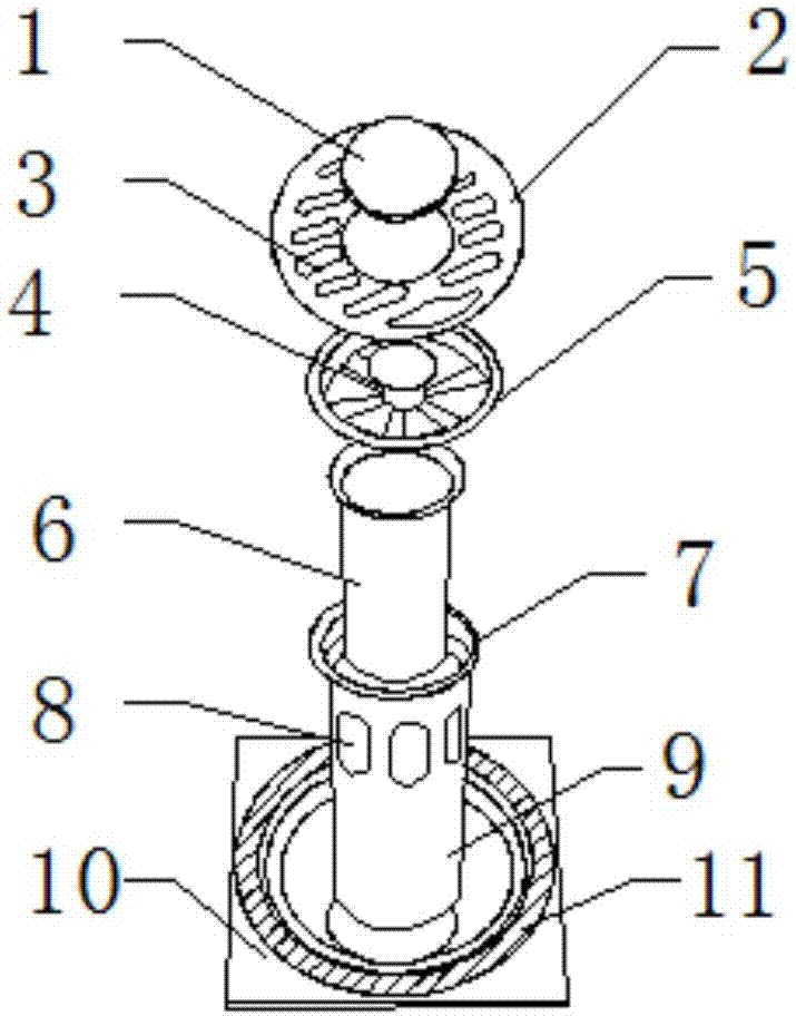 Anti-blockage floor drain with automatic cleaning capacity