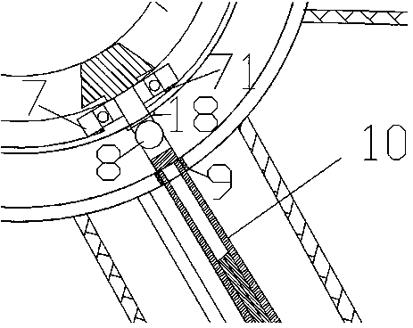 Forage tedding device provided with separated hooks and driven by belt