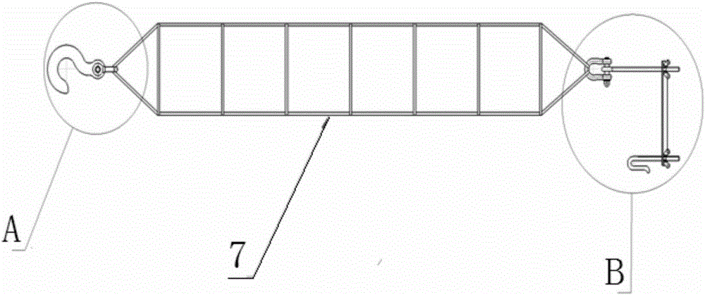 Offline hanging ladder especially used for suspension-type composite insulator