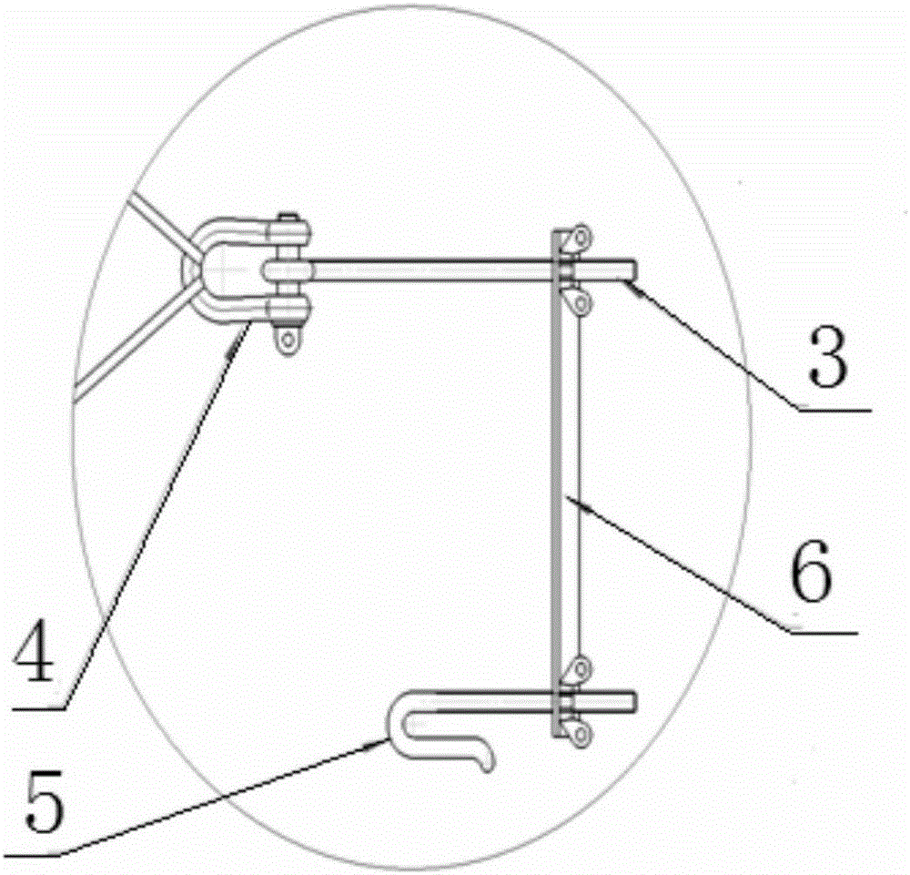 Offline hanging ladder especially used for suspension-type composite insulator