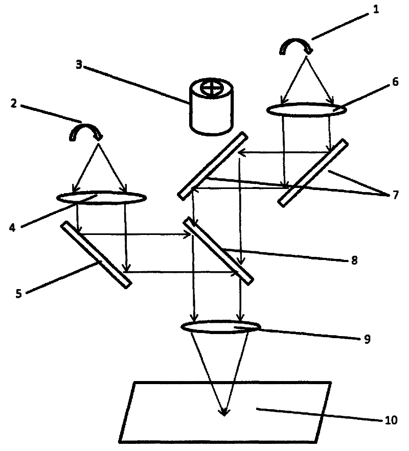 Dual-laser beam hybrid welding device and hybrid welding method