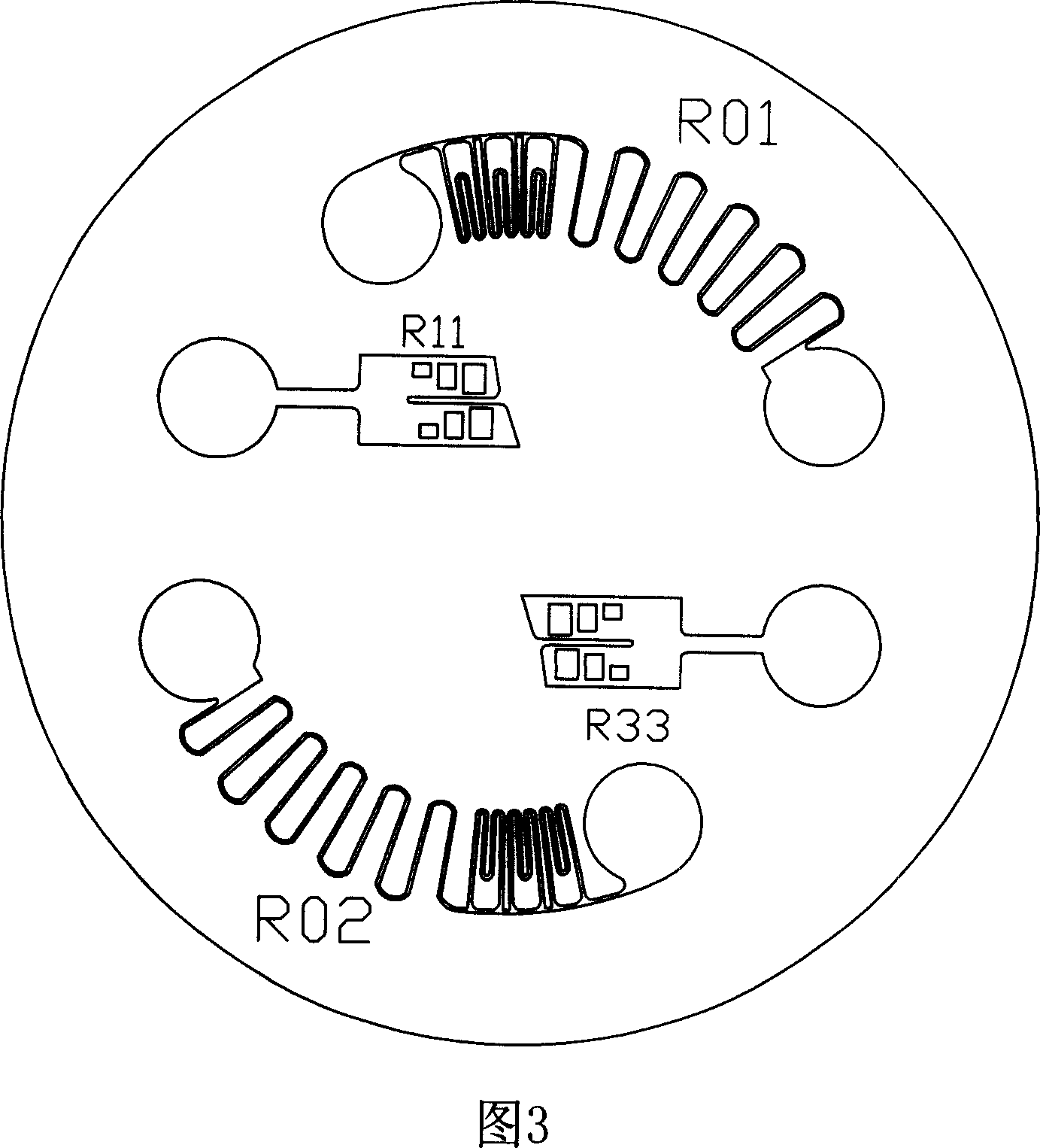 Low-temperature film pressure sensor and producing method thereof