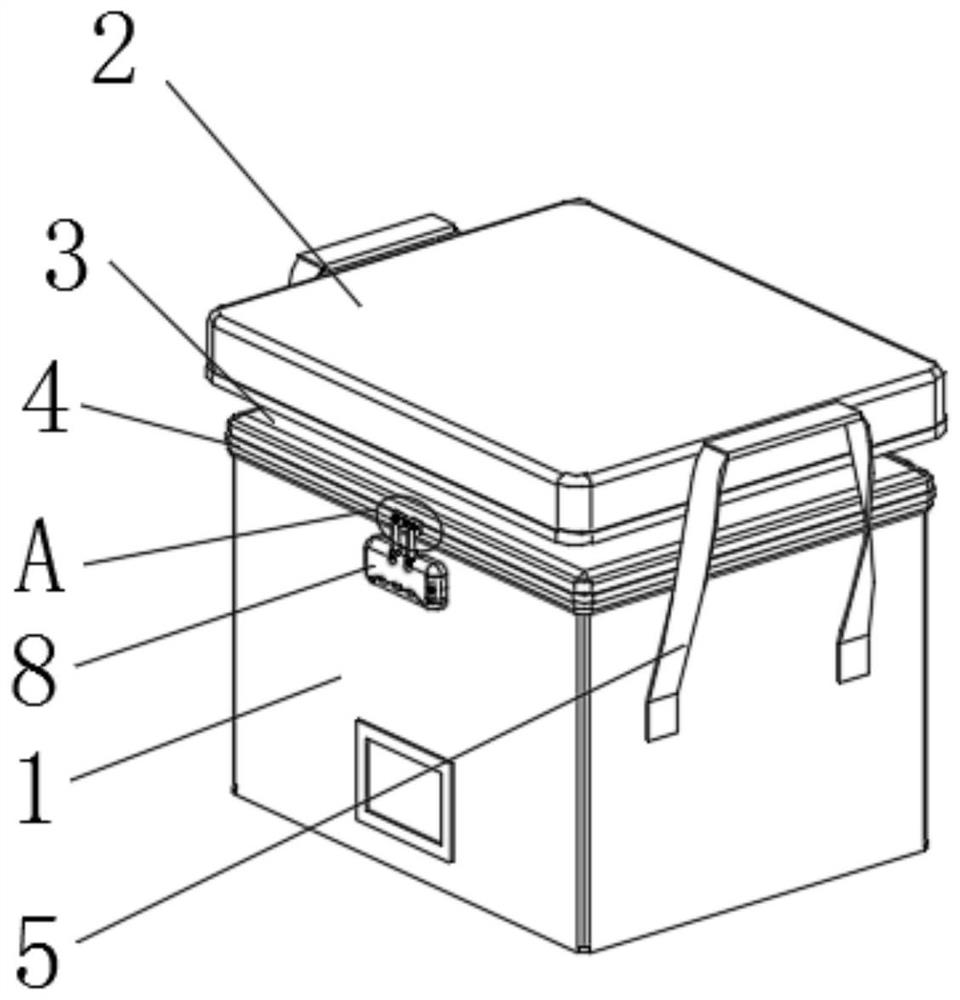 Fireproof storage box with heat insulation function