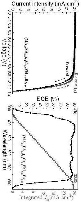 Perovskite solar cell taking V-stannic oxide as electron transport layer and preparation method of perovskite solar cell