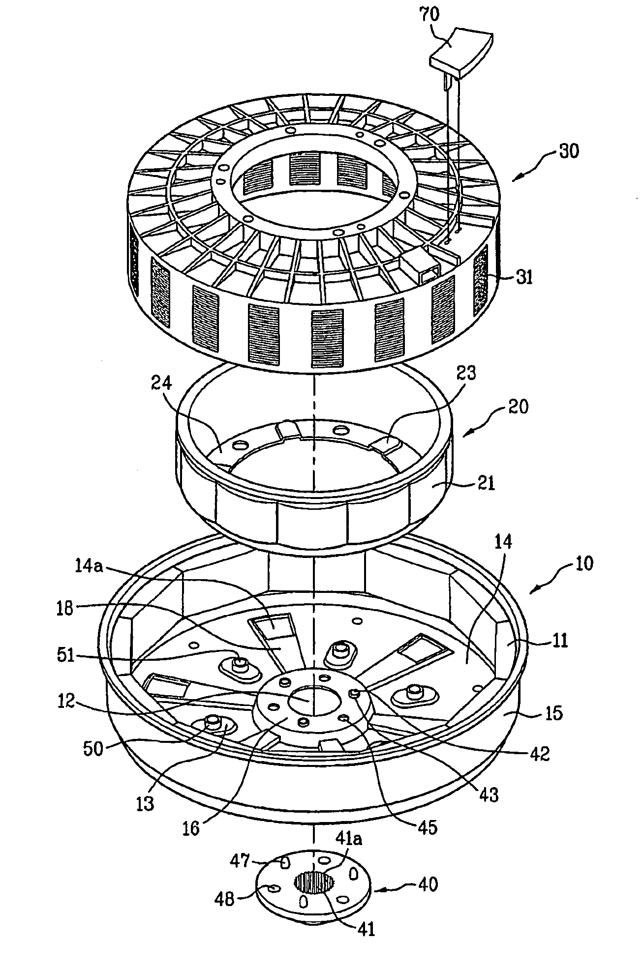 Double rotor type motor