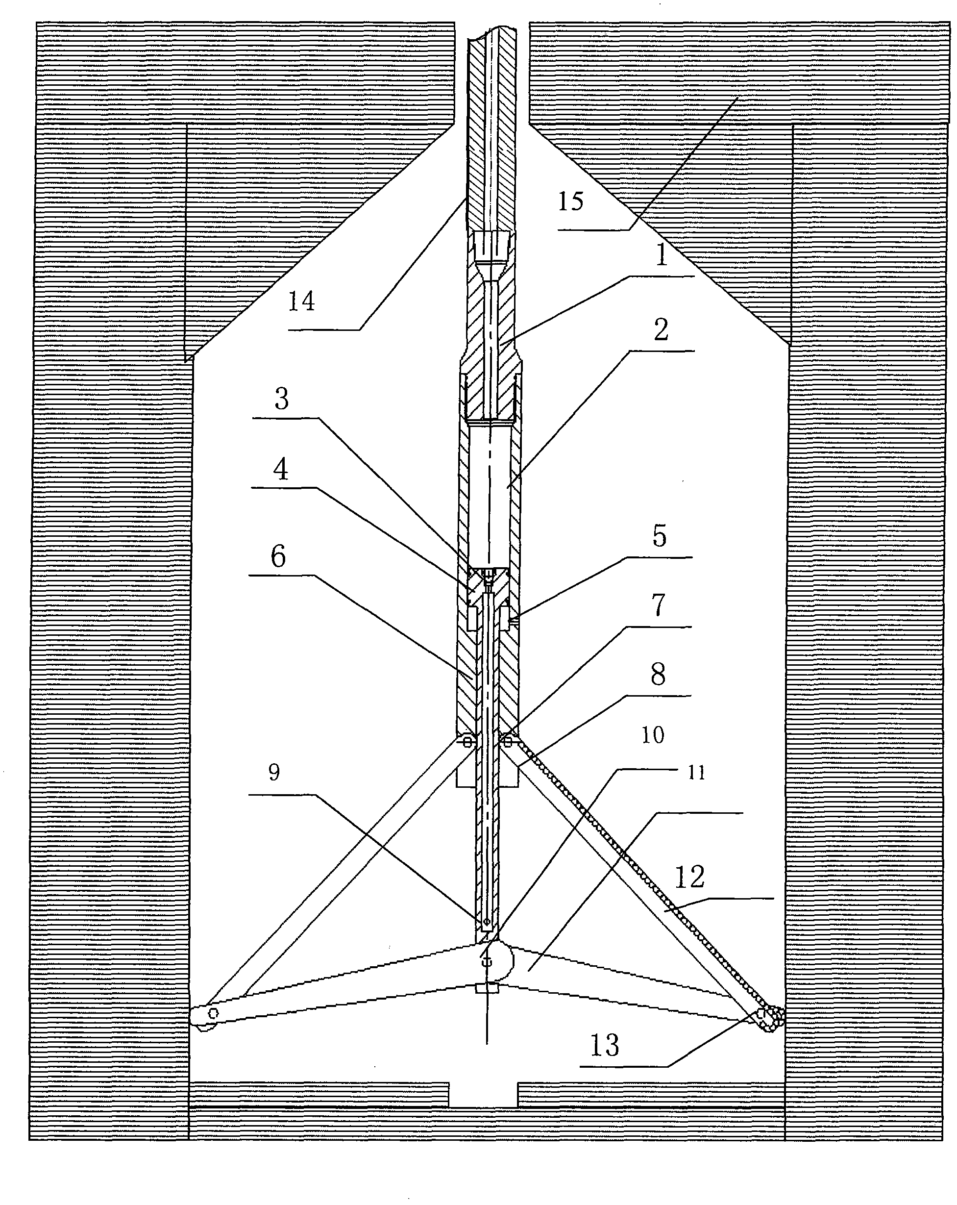 Compound cave making method of open hole of coalbed gas well