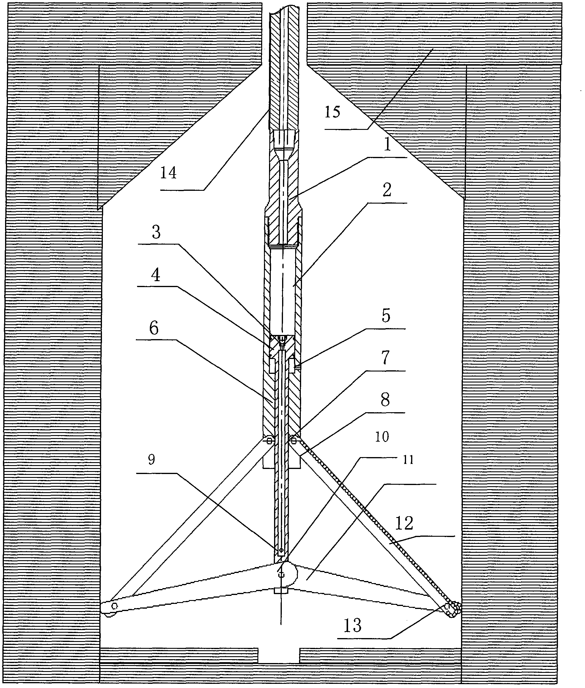 Compound cave making method of open hole of coalbed gas well