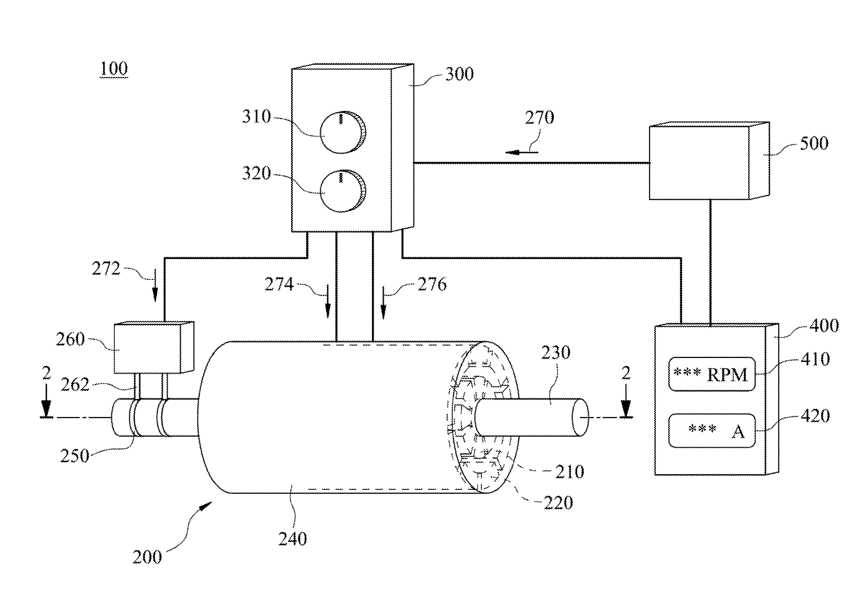 Motor speed control system and method thereof