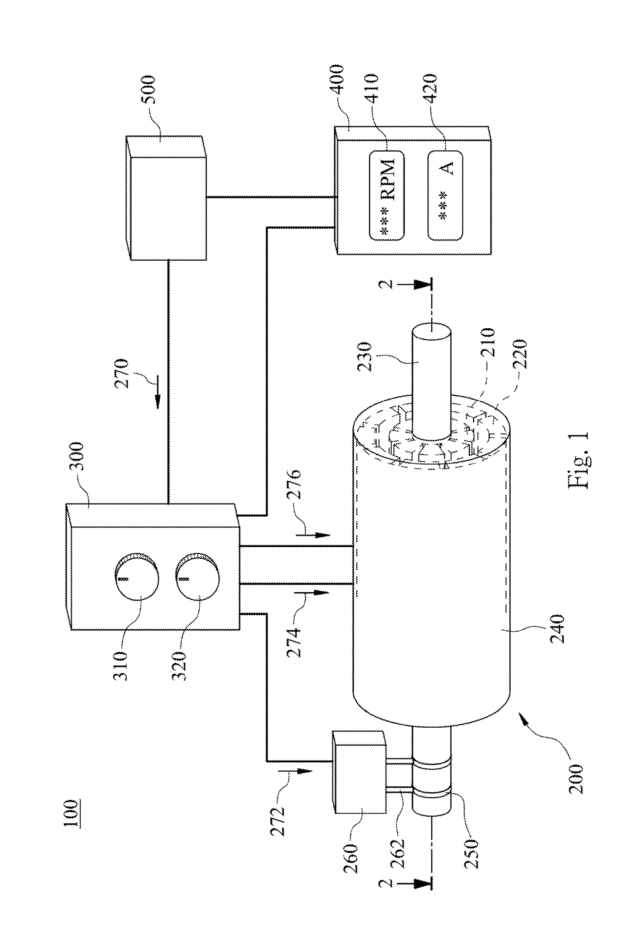 Motor speed control system and method thereof