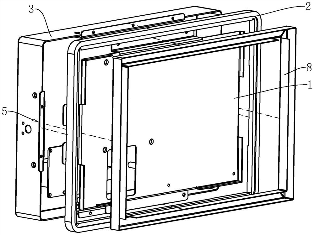 Shell mounting structure of industrial control all-in-one machine