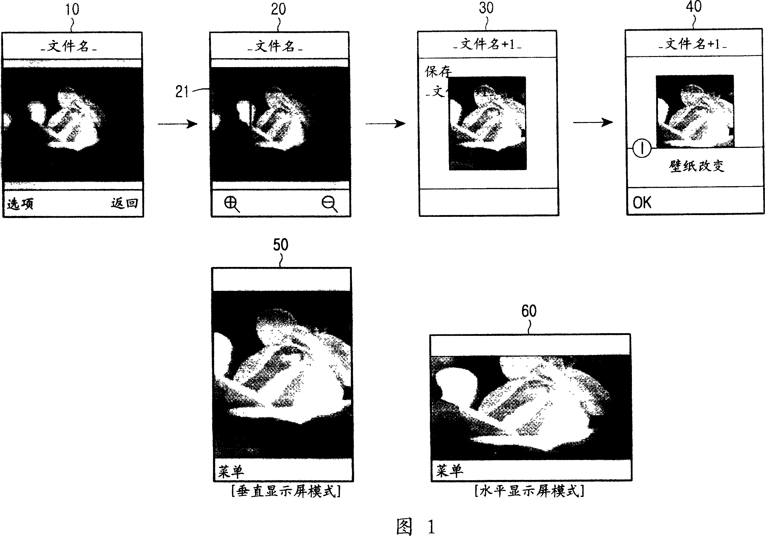 Method for displaying background image in mobile communication terminal