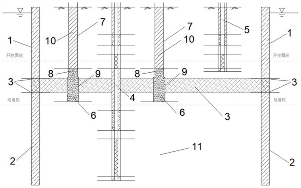 Layer-across submerged well quick dewatering device and method for multiple aquifers and multiple aquicludes