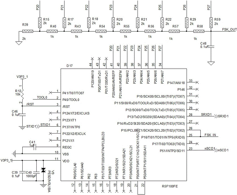 Transformer substation data acquisition communication MODEM and modulation-demodulation method