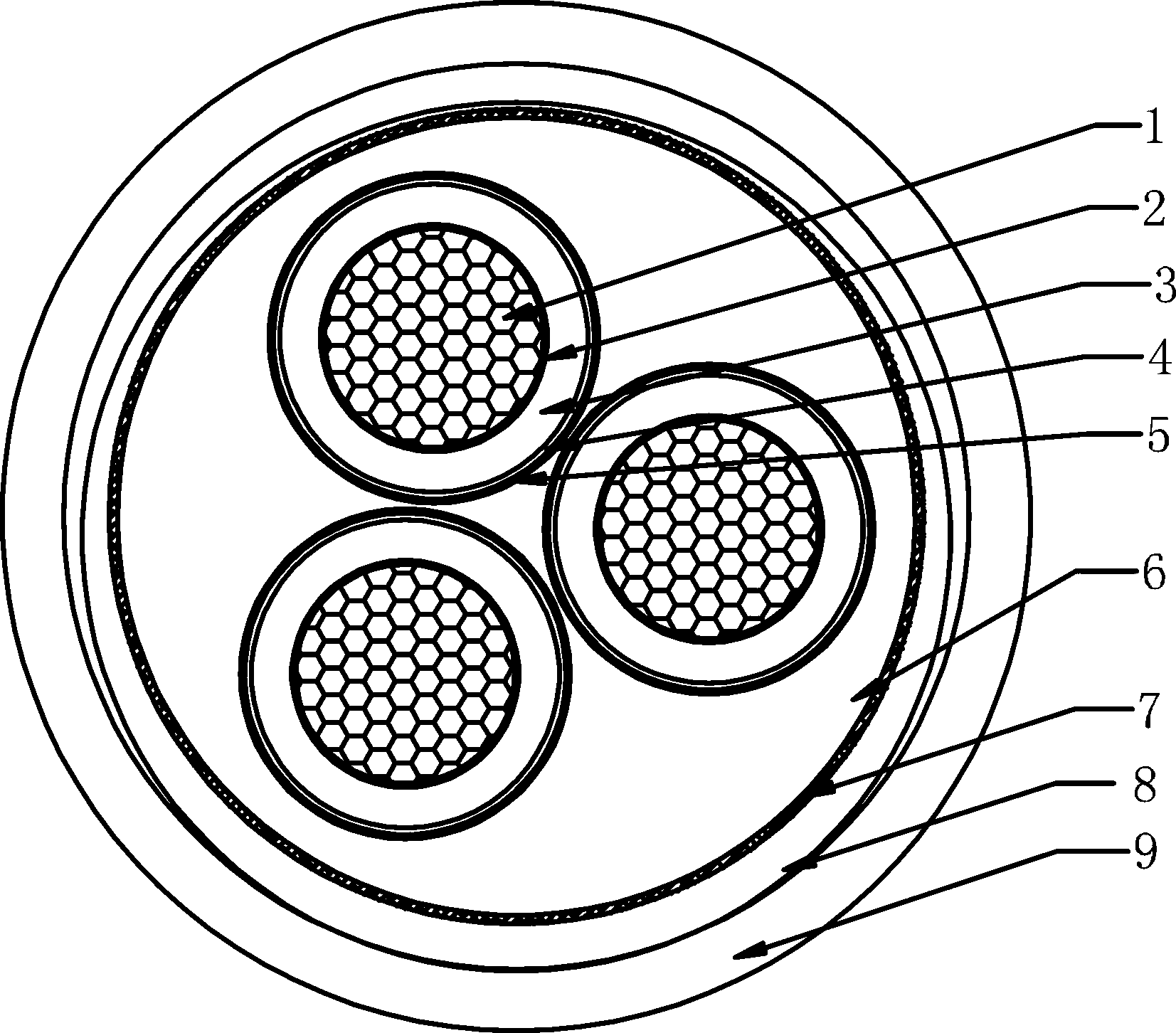 Medium voltage fire resistant cable for airport terminal