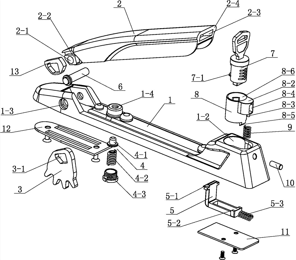 Gear type press button control lock