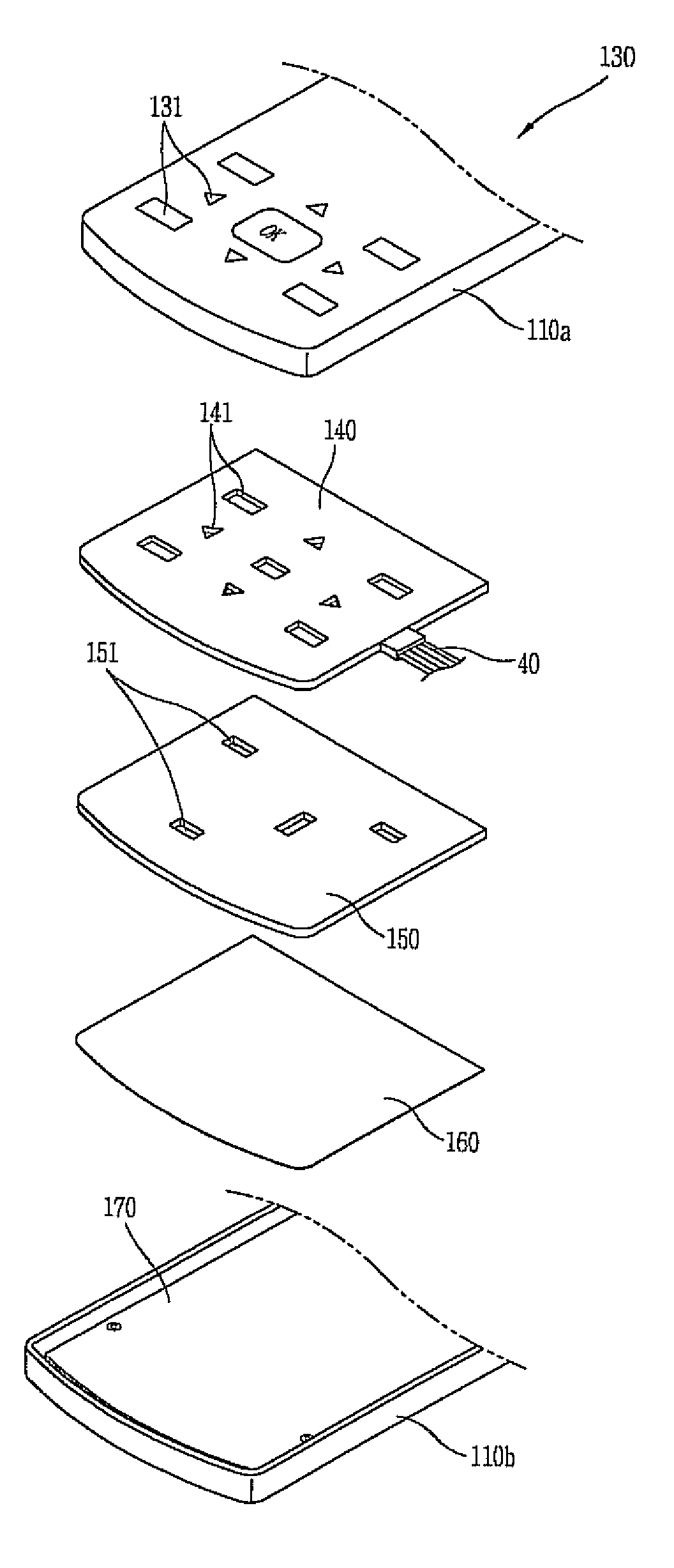 Touch key assembly for a mobile terminal