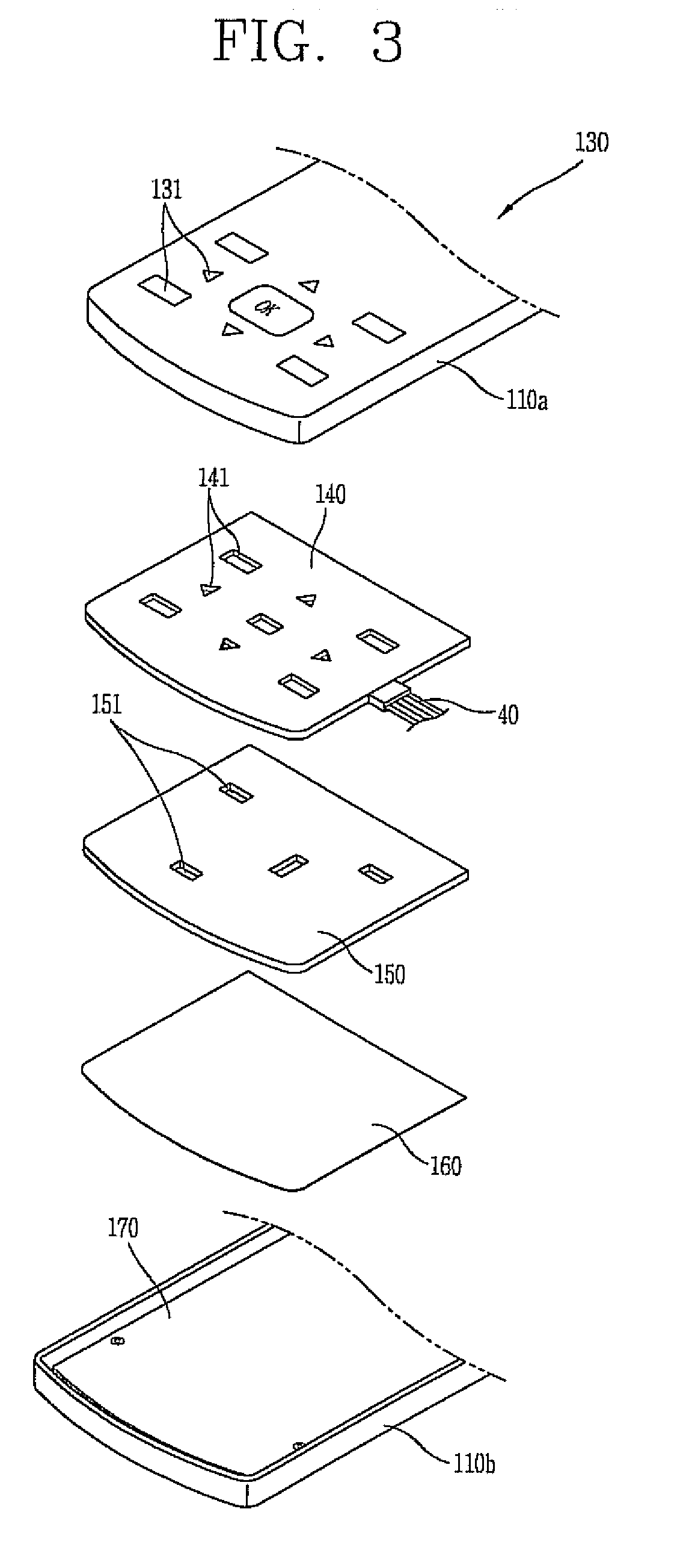 Touch key assembly for a mobile terminal