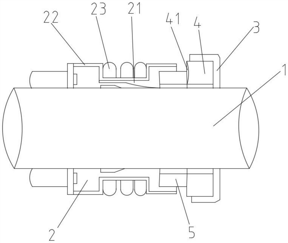 Mechanical sealing device of high-pressure water pump