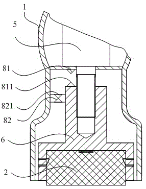 Concavely-embedded hidden stamp system