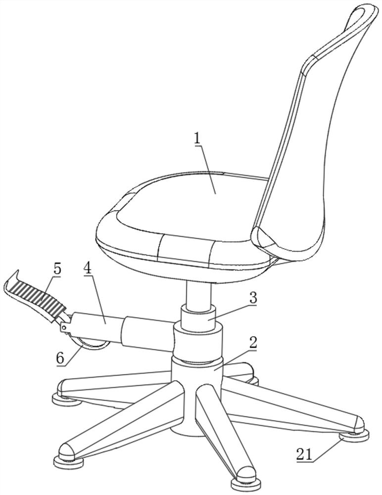 Lactation chair with telescopic pedals