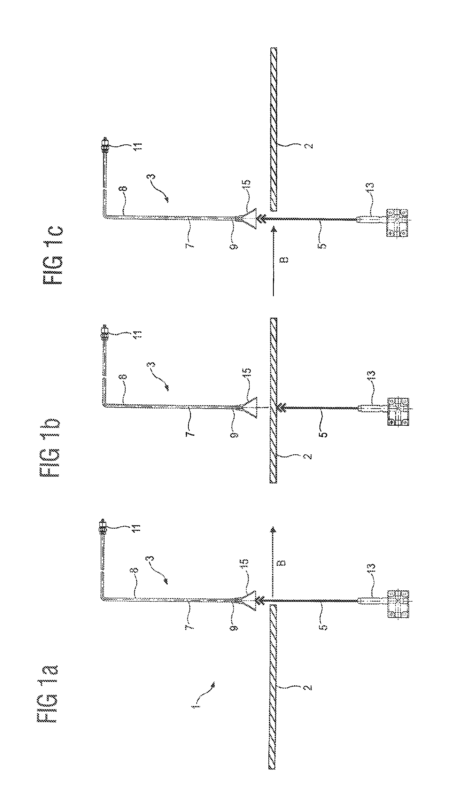 Detection device for metal strips or plates