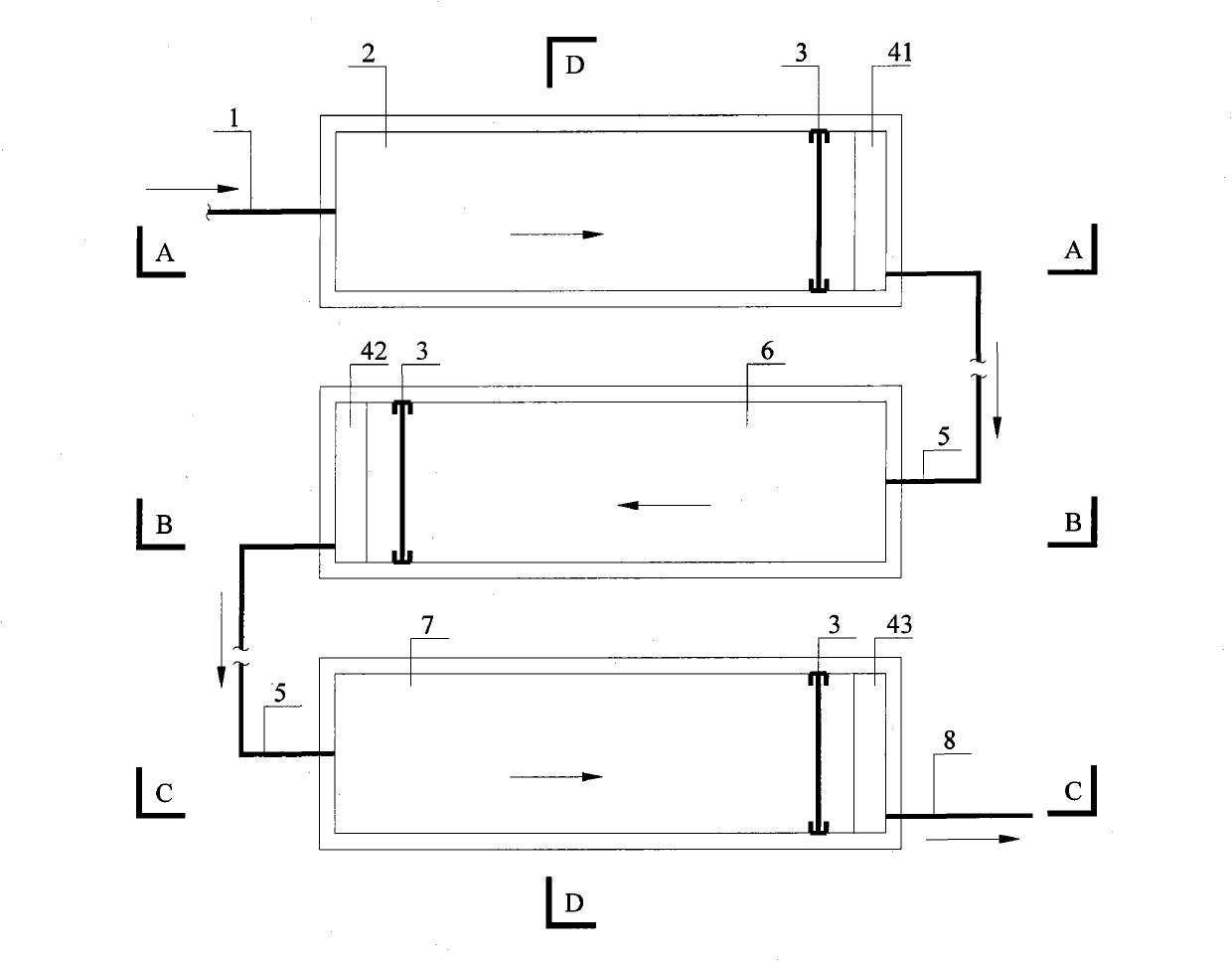 Drop biological aerated filter suitable for biological pretreatment of micro-polluted water source