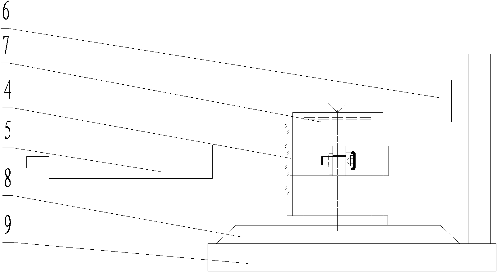 Detection system of feeding precision of revolving body special-shaped curve mechanism and detection method thereof