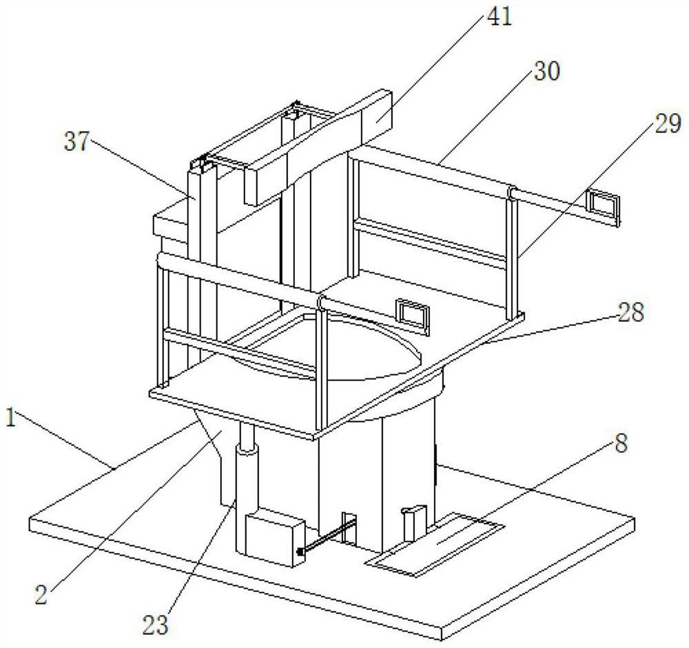 Medical barrier-free pedestal pan device