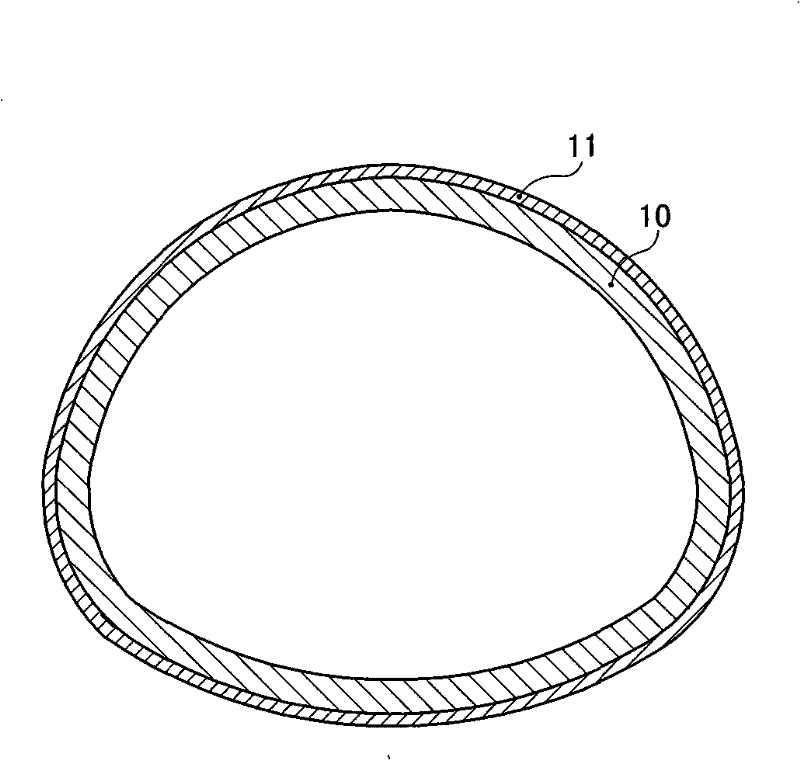 Shock resisting and reducing structure spanning movable fault tunnel