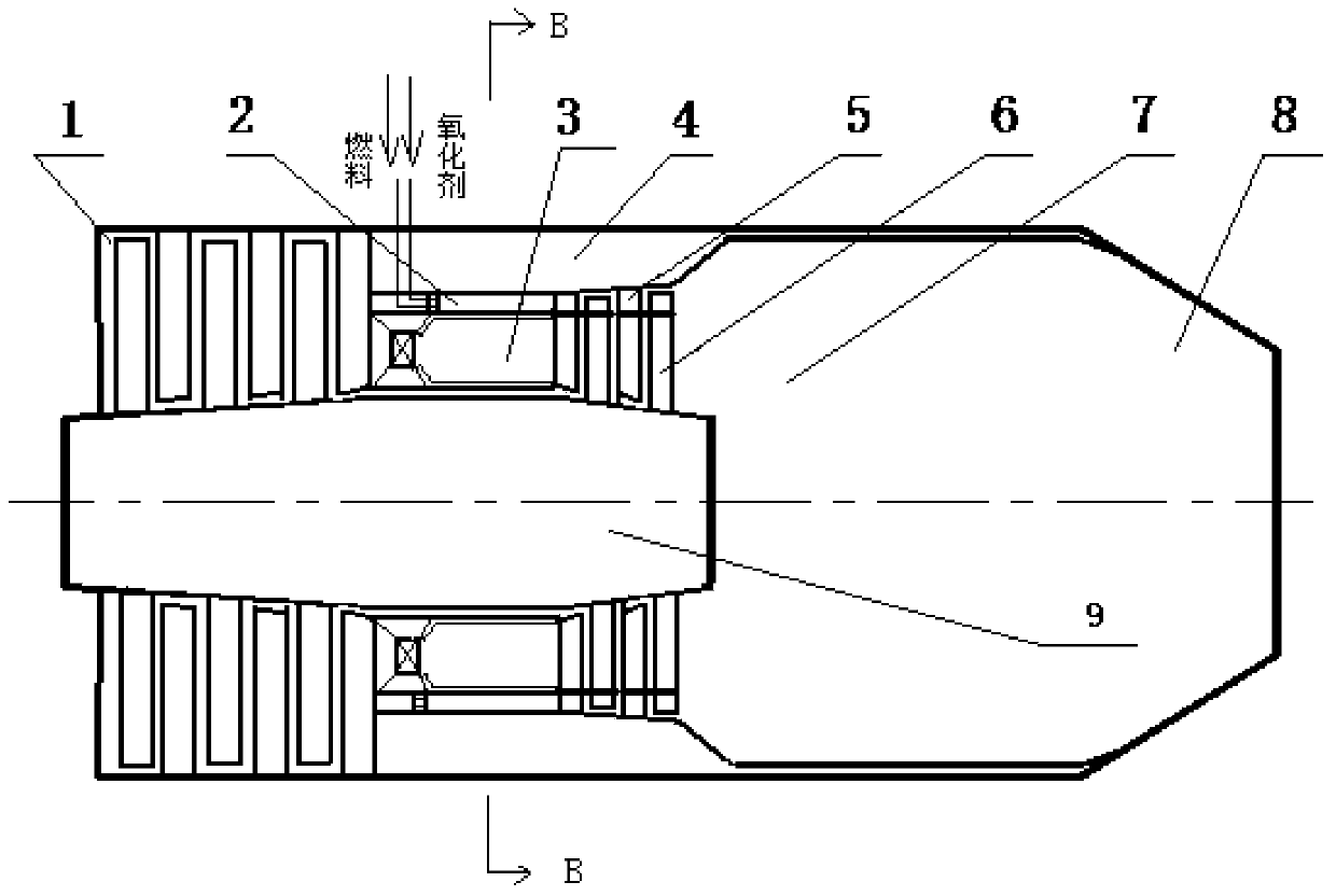 Variable-cycle air turbine combined engine of rocket