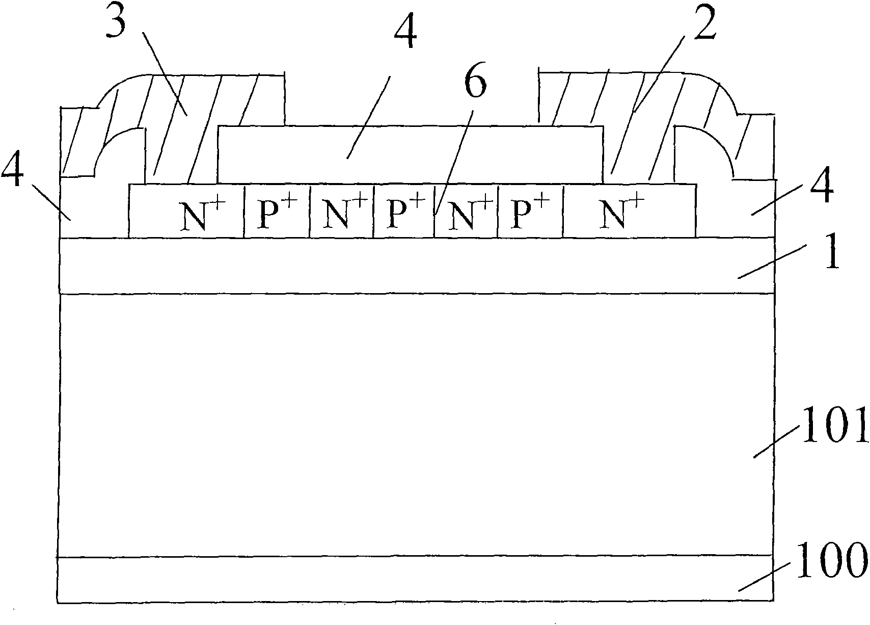 ESD protection integrated power MOSFET or IGBT and preparation method thereof