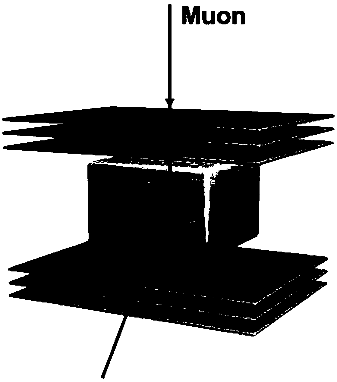 Method for quickly recognizing heavy nuclear material by using cosmic ray muons