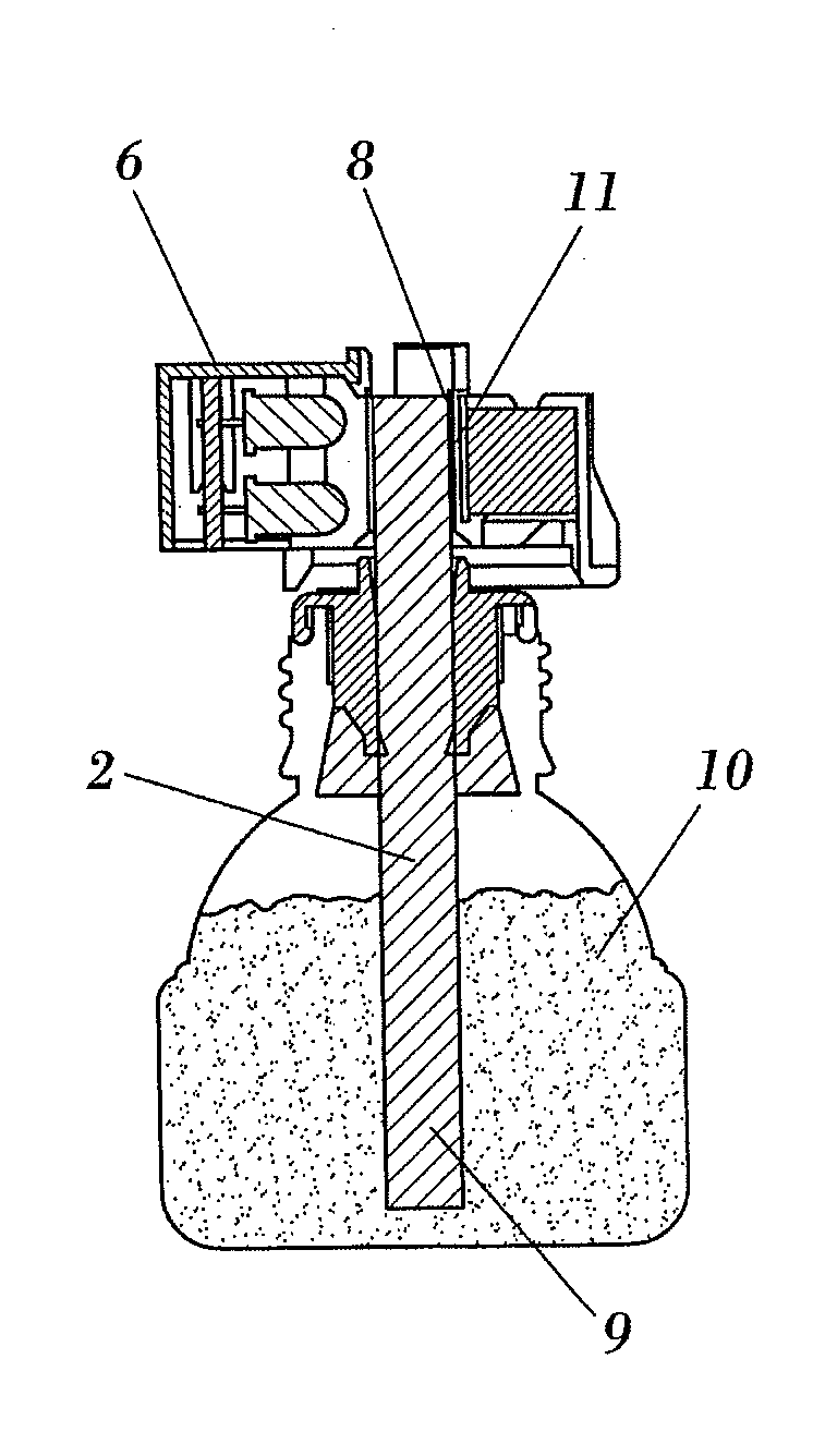 Volatile substance evaporator with substance end-of-life detector