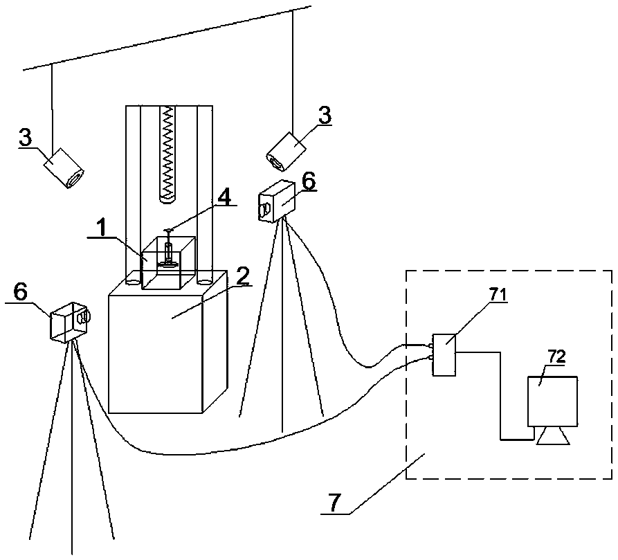 Visualization simulation experiment system and method for rock fracture response under impulsive hydrodynamic pressure