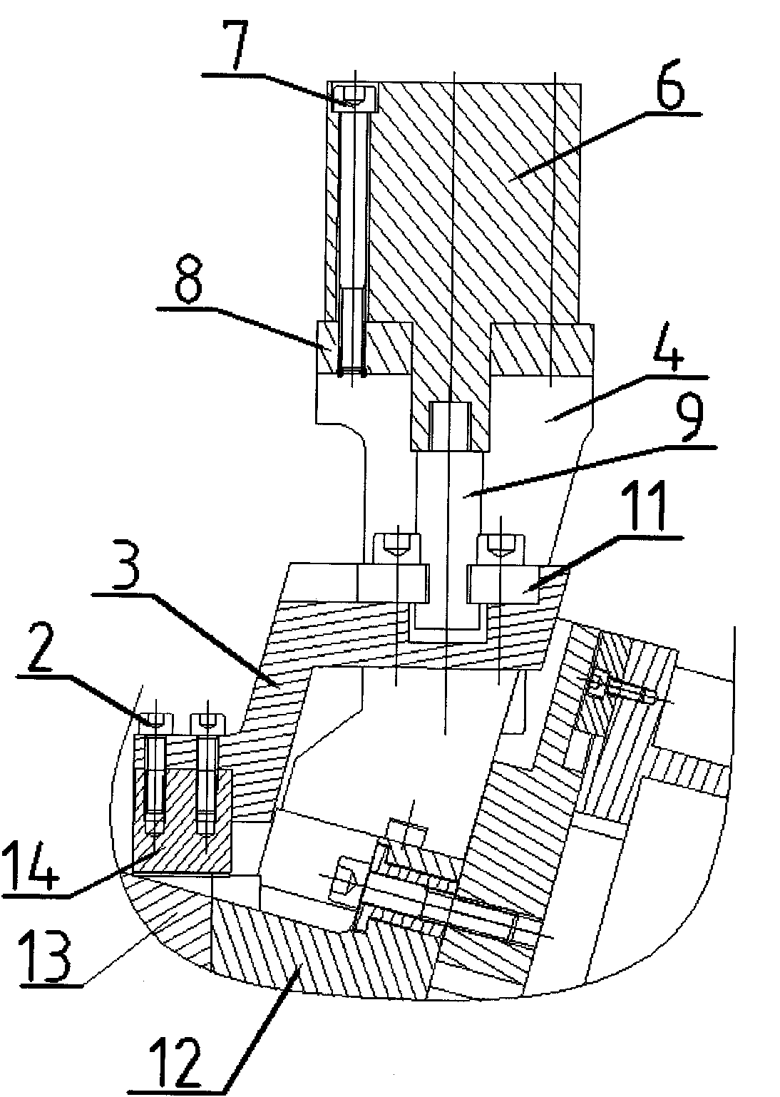 Core-pulling mechanism of hot core box die