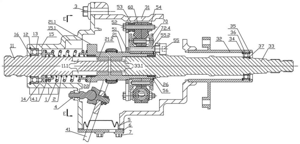 Amphibious steering column for amphibious vehicle