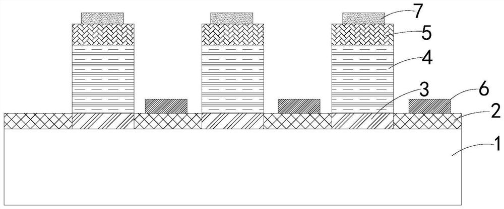 Micro-led array based on micropatterned graphene, its preparation method, and display device