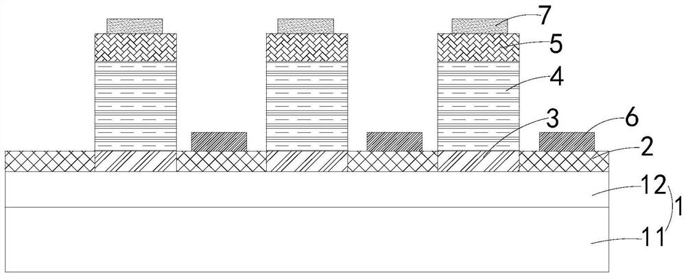 Micro-led array based on micropatterned graphene, its preparation method, and display device