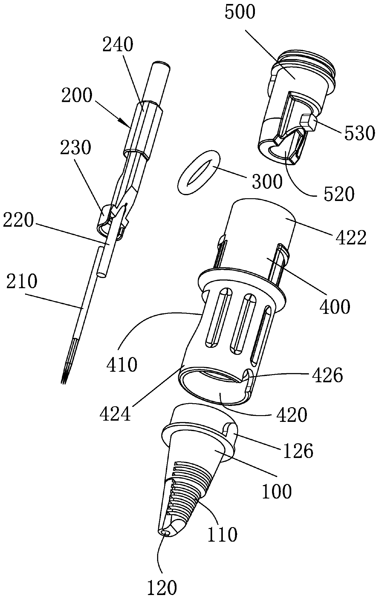 Needle assembly for liquid applicator, and liquid applicator