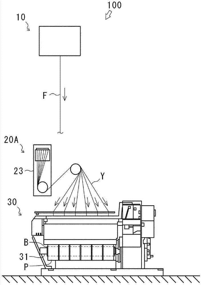 Yarn traction device