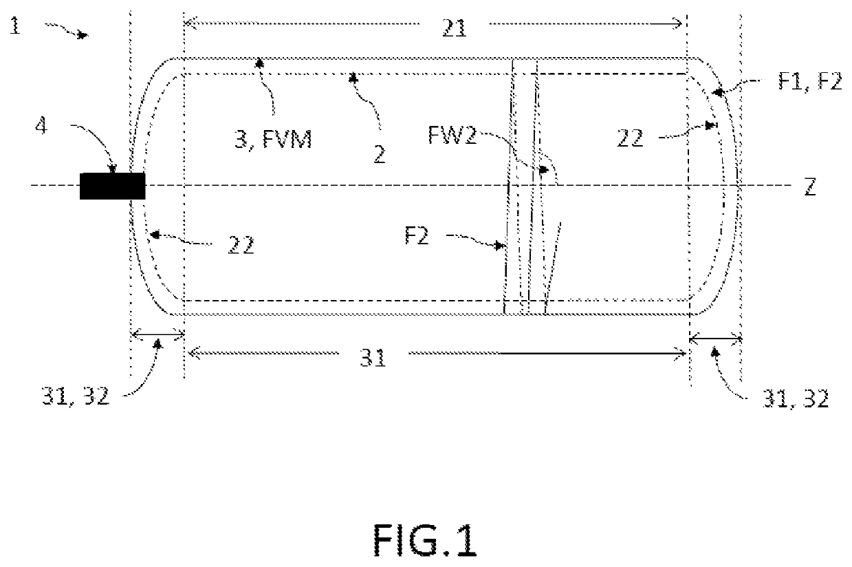 Polar cap-reinforced pressure vessel