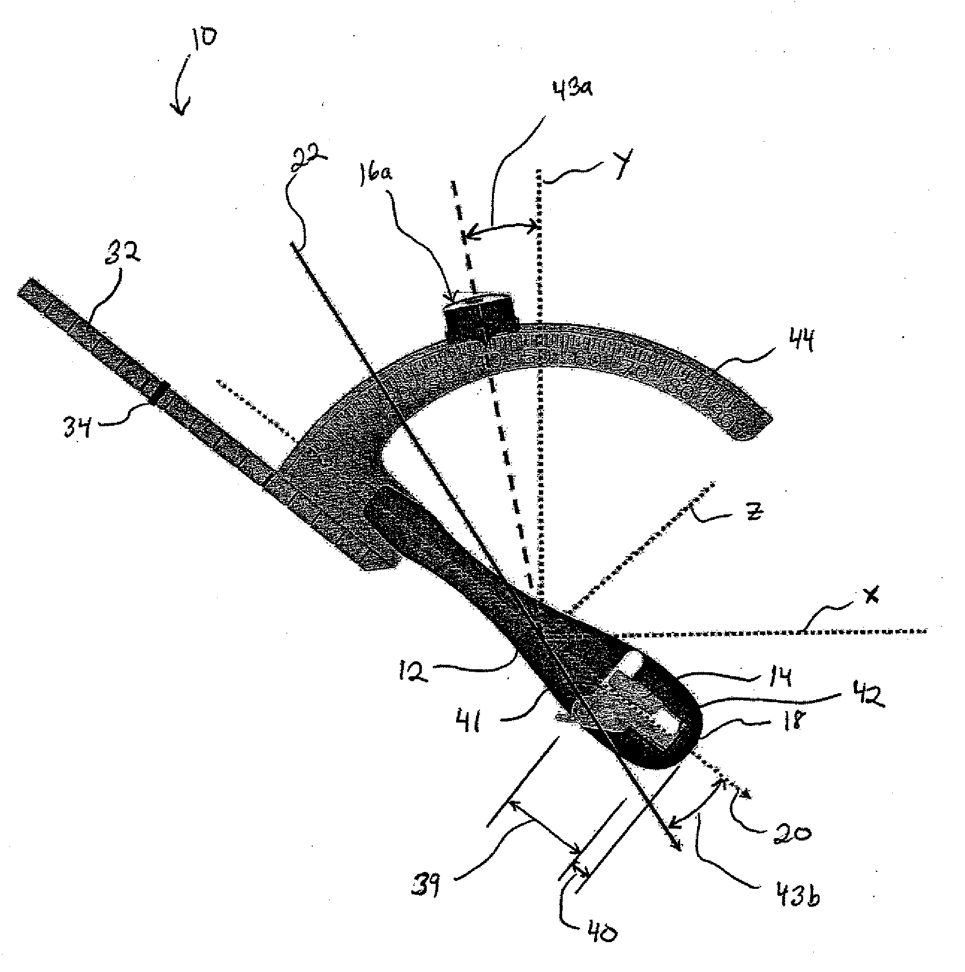 Apparatus and method for guiding a medical device in multiple planes