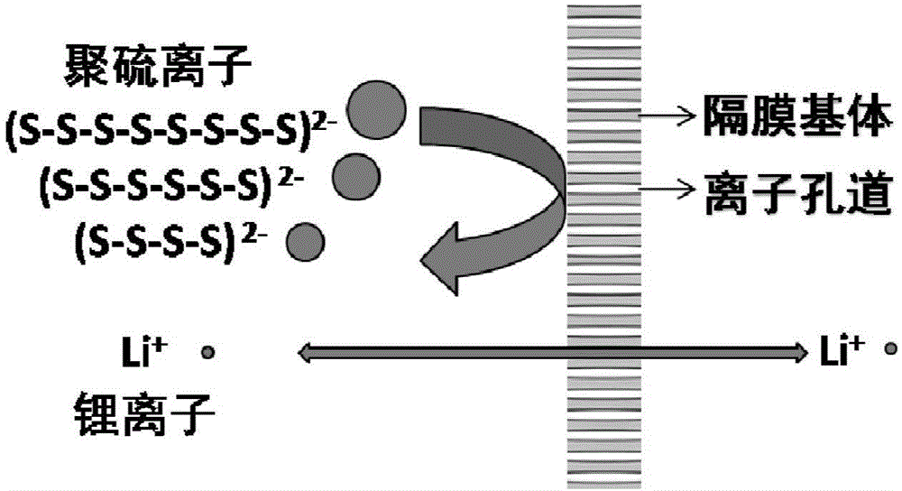 Application of porous ion conducting membrane in lithium-sulfur battery