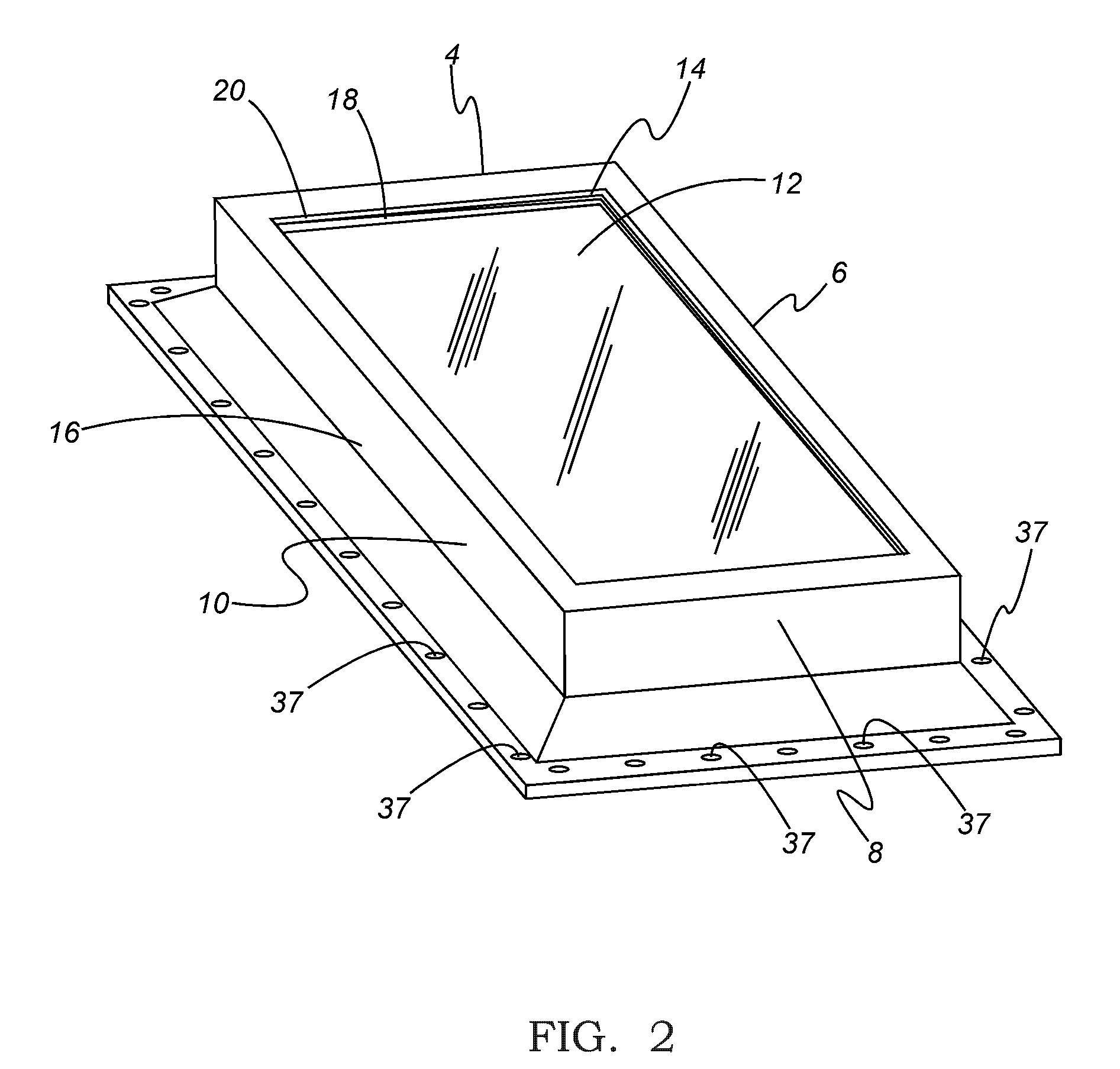 Skylight having a molded plastic frame