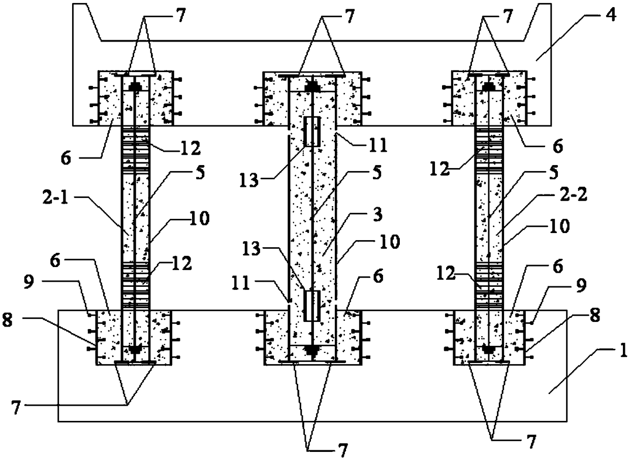 Multi-pier system high in durability and resistant to earthquake collapsing and construction method