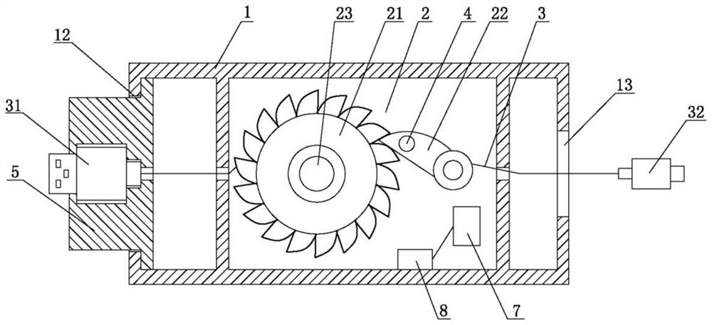 Mobile phone data line storage structure